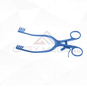 Adson Cerebellum Retractor Angled, Sharp, Titanium