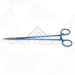 DeBakey Needle Holder Straight jaws w/TC inserts, Titanium